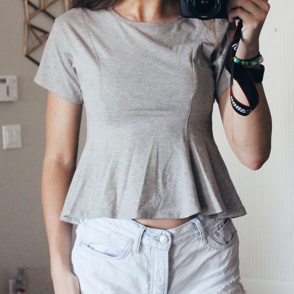 Topshop peplum top